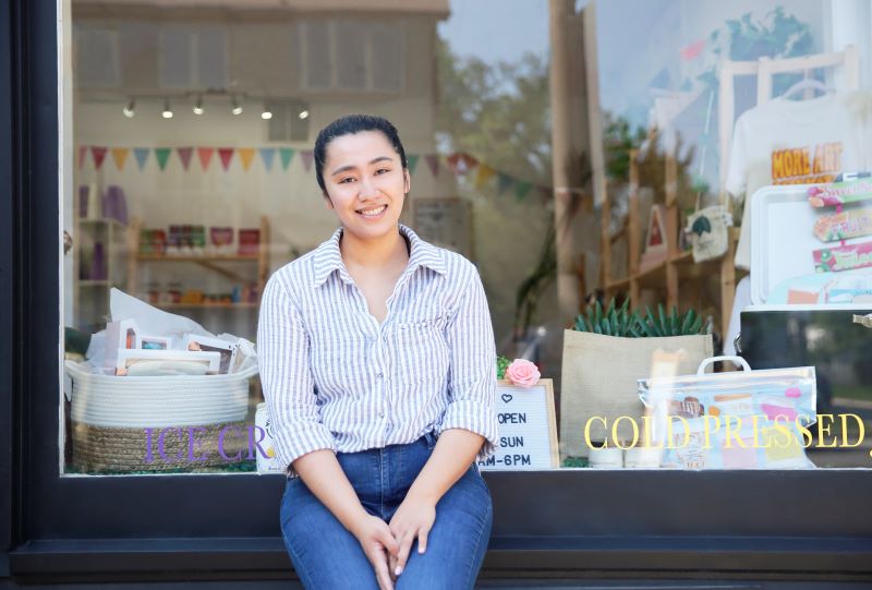 Woman in shop